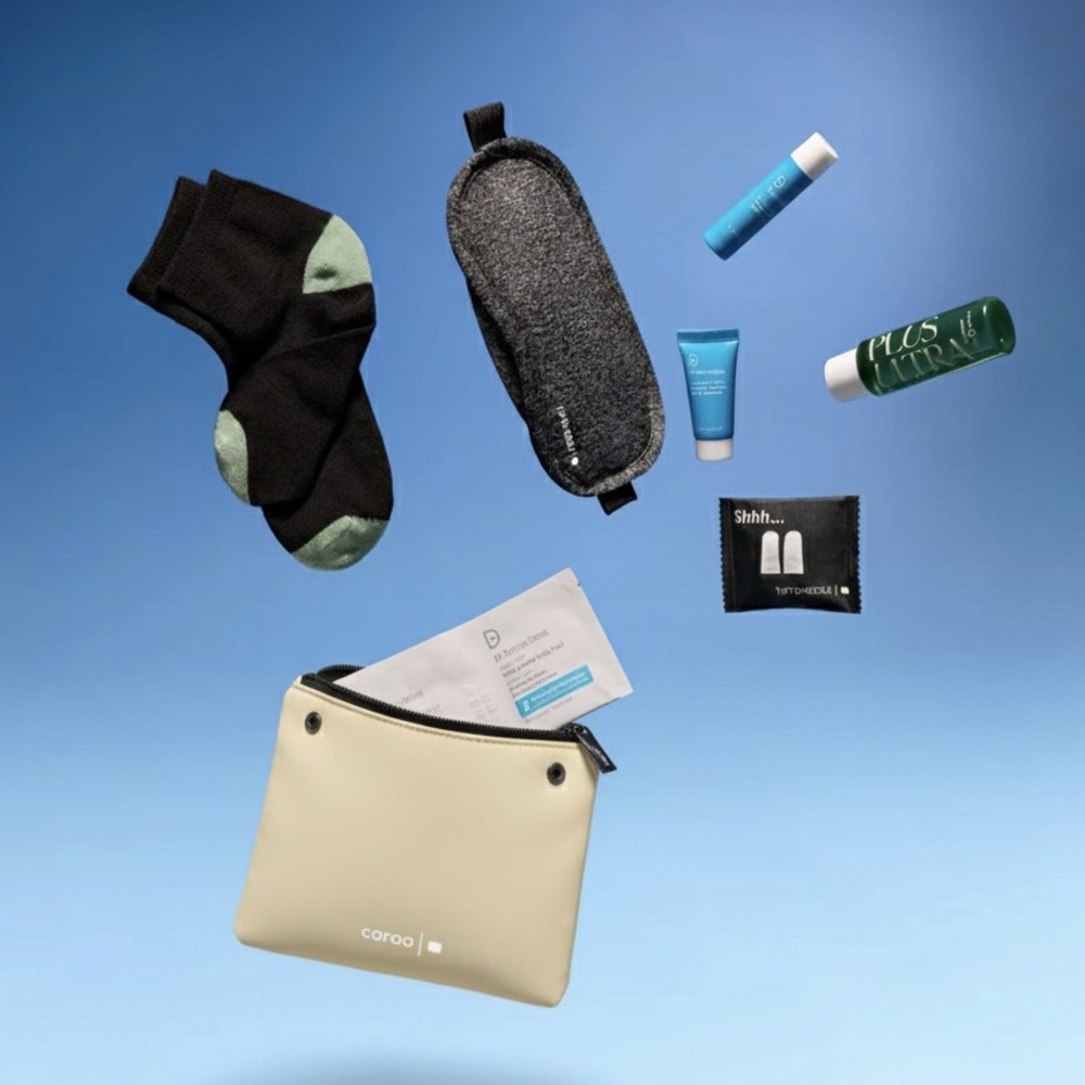 JetBlue Caraa Transatlantic First Class Travel Amenity Cosmetic Kit Bag Case